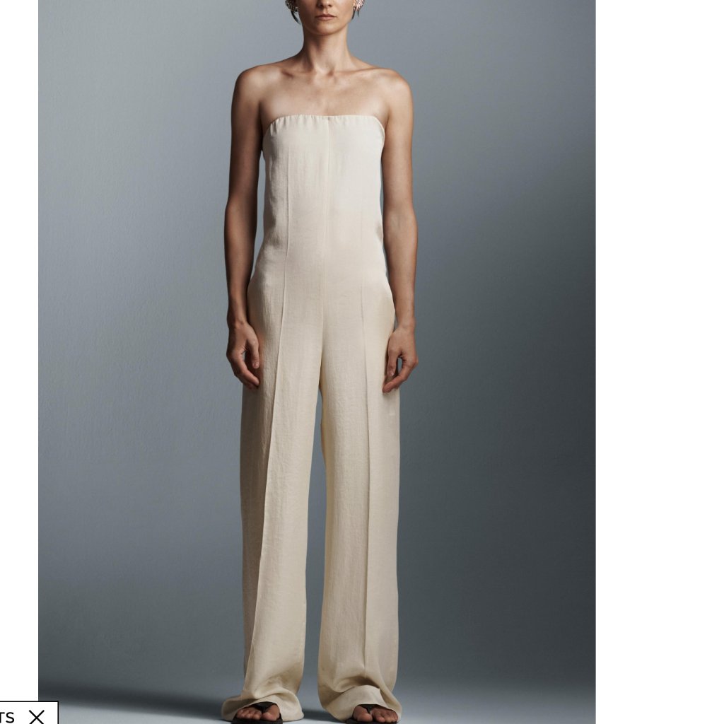 Zw Collection Strapless Satin Effect Jumpsuit